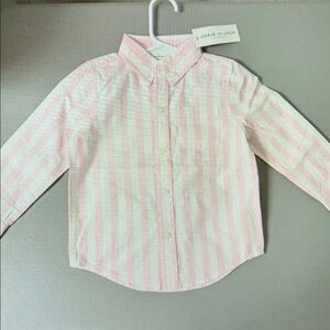 Janie and Jack Pink Striped Button Down Shirt for Kids